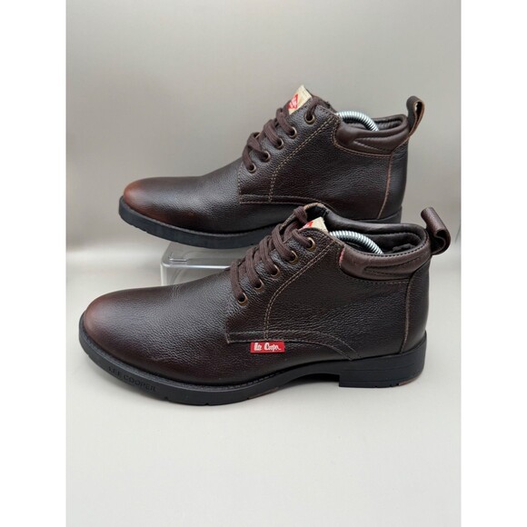 Lee Cooper Mens Brown Leather Ankle Chukka Boots Size US 9 EU 42 UK 8 - Picture 5 of 7